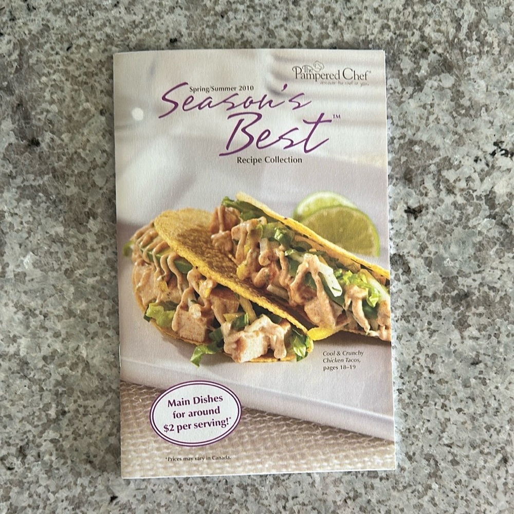Pampered Chef Season's Best Recipe Collection Book - Spring/Summer 2010